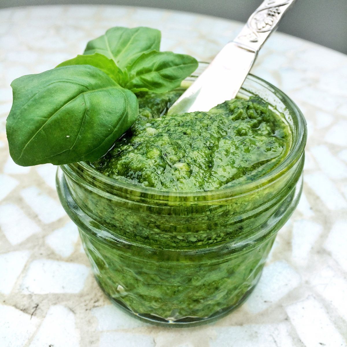 Pesto in a jar. Image by T Caesar from Pixabay